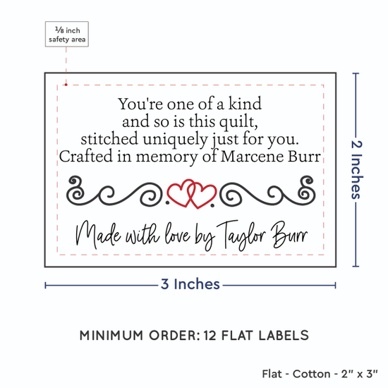 PPLR_HIDDEN_PRODUCT Double Heart Quote (2"x3" Cotton - 12 labels/set)