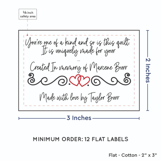 PPLR_HIDDEN_PRODUCT Double Heart Quote (2"x3" Cotton - 12 labels/set)