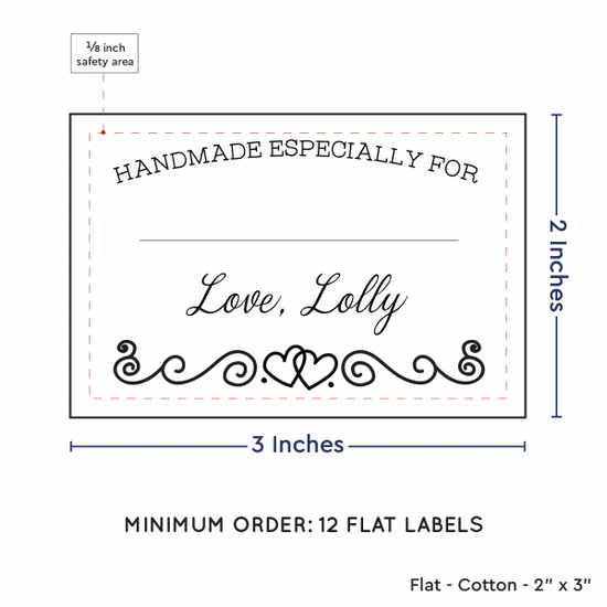 PPLR_HIDDEN_PRODUCT Double heart border with Fill in Blanks (2"x3" Cotton - 12 labels/set)