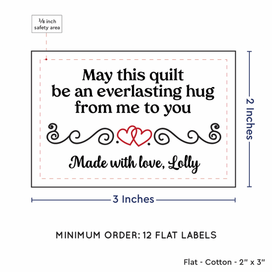 PPLR_HIDDEN_PRODUCT Double Heart Quote (2"x3" Cotton - 12 labels/set)