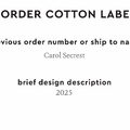 PPLR_HIDDEN_PRODUCT Reorder Previous Label Design - COTTON
