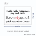 PPLR_HIDDEN_PRODUCT Double Heart Quote (2"x3" Cotton - 12 labels/set)