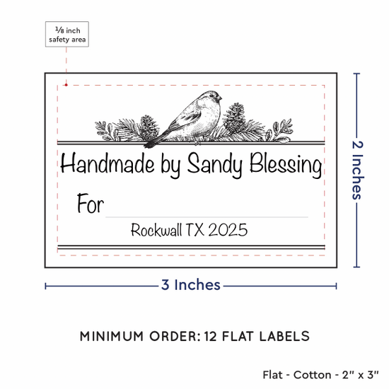 PPLR_HIDDEN_PRODUCT Winter Birds with Fill in Blanks (2"x3" Cotton - 12 labels/set)
