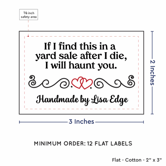 PPLR_HIDDEN_PRODUCT Double Heart Quote (2"x3" Cotton - 12 labels/set)