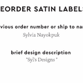 PPLR_HIDDEN_PRODUCT Reorder Previous Label Design - SATIN
