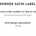 PPLR_HIDDEN_PRODUCT Reorder Previous Label Design - SATIN