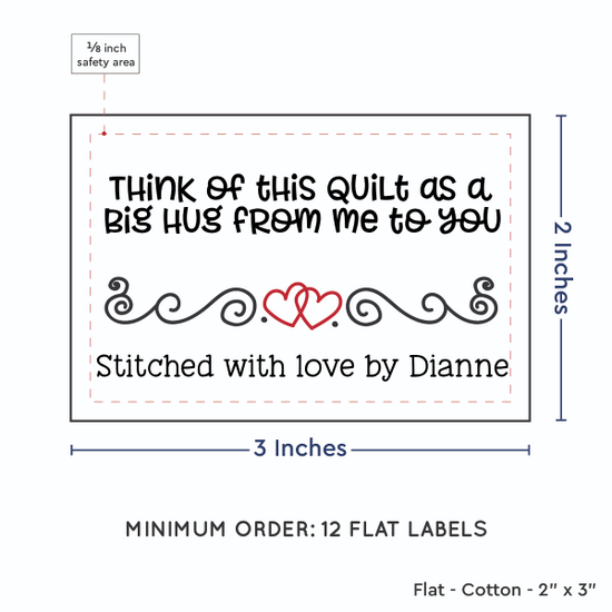 PPLR_HIDDEN_PRODUCT Double Heart Quote (2"x3" Cotton - 12 labels/set)