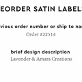 PPLR_HIDDEN_PRODUCT Reorder Previous Label Design - SATIN