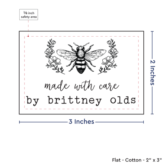 PPLR_HIDDEN_PRODUCT Floral Bee (2"x3"-Cotton)