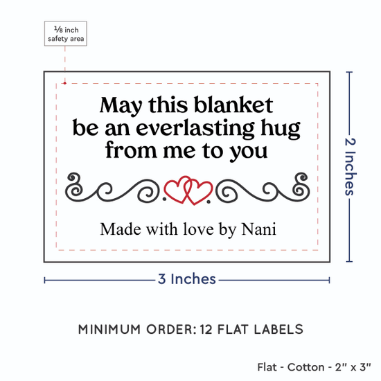 PPLR_HIDDEN_PRODUCT Double Heart Quote (2"x3" Cotton - 12 labels/set)