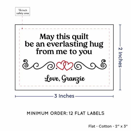 PPLR_HIDDEN_PRODUCT Double Heart Quote (2"x3" Cotton - 12 labels/set)