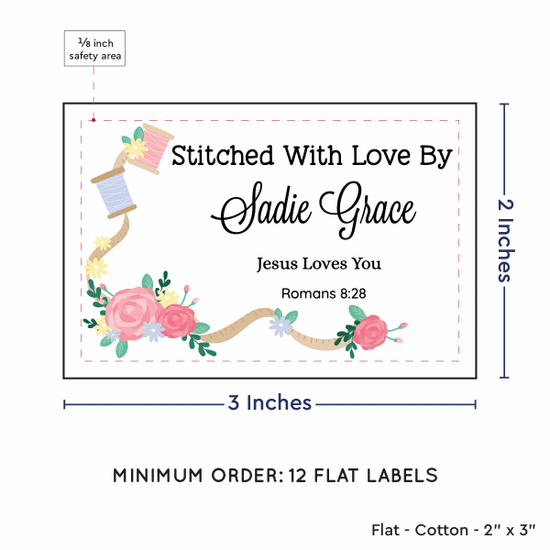 PPLR_HIDDEN_PRODUCT Thread and Flowers (2"x3" Cotton - 12 labels/set)