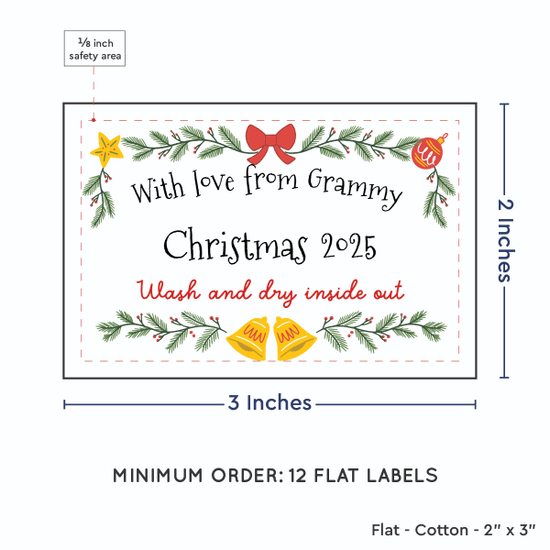 PPLR_HIDDEN_PRODUCT Holiday Bells (2"x3" Cotton - 12 labels/set)
