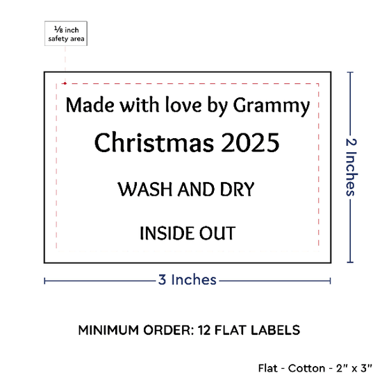 PPLR_HIDDEN_PRODUCT Large Text Only Label (2"x3"-Cotton)