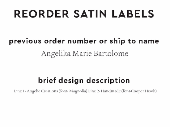 PPLR_HIDDEN_PRODUCT Reorder Previous Label Design - SATIN