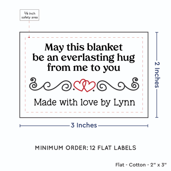 PPLR_HIDDEN_PRODUCT Double Heart Quote (2"x3" Cotton - 12 labels/set)