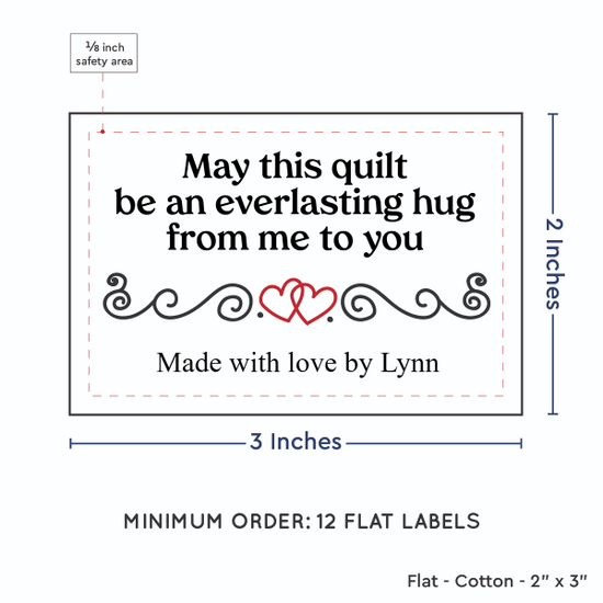 PPLR_HIDDEN_PRODUCT Double Heart Quote (2"x3" Cotton - 12 labels/set)