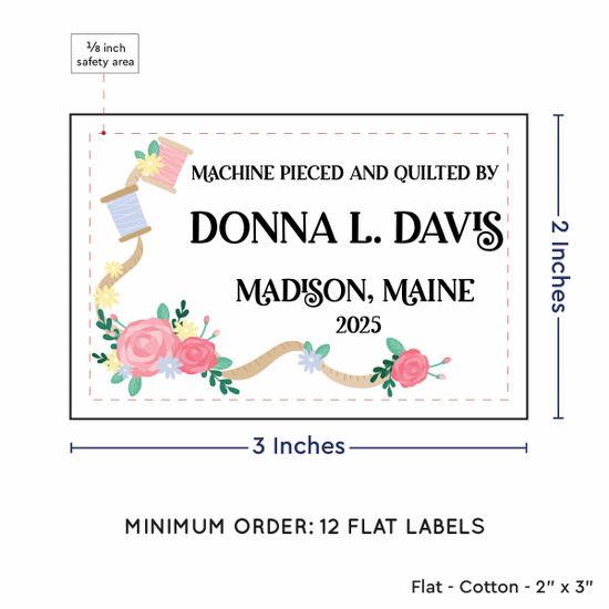 PPLR_HIDDEN_PRODUCT Thread and Flowers (2"x3" Cotton - 12 labels/set)