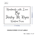 PPLR_HIDDEN_PRODUCT Large Text Only Label (2"x3"-Cotton)