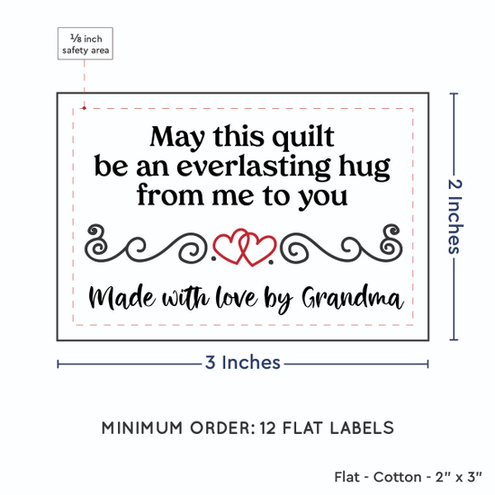 PPLR_HIDDEN_PRODUCT Double Heart Quote (2"x3" Cotton - 12 labels/set)