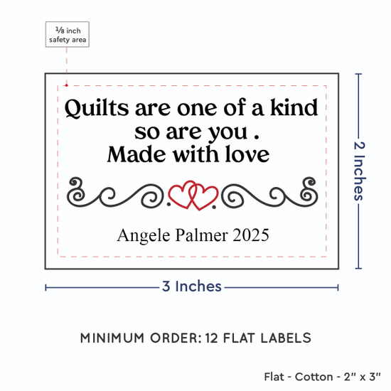 PPLR_HIDDEN_PRODUCT Double Heart Quote (2"x3" Cotton - 12 labels/set)
