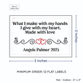 PPLR_HIDDEN_PRODUCT Double Heart Quote (2"x3" Cotton - 12 labels/set)