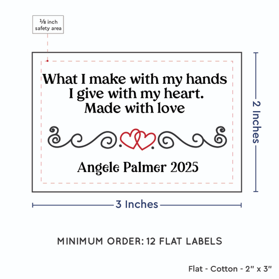 PPLR_HIDDEN_PRODUCT Double Heart Quote (2"x3" Cotton - 12 labels/set)