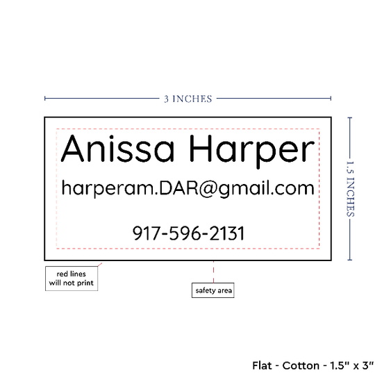 PPLR_HIDDEN_PRODUCT Text Only Medium Large Label (1.5"x3"-Cotton)