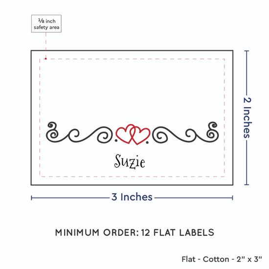 PPLR_HIDDEN_PRODUCT Double Heart Quote (2"x3" Cotton - 12 labels/set)