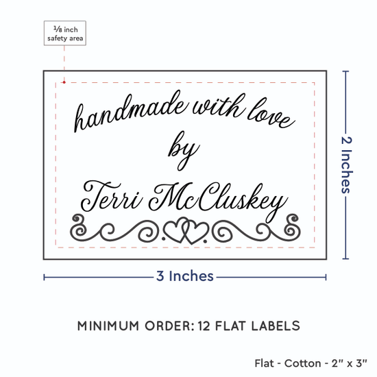 PPLR_HIDDEN_PRODUCT Double Heart Border (2"x3" Cotton - 12 labels/set)