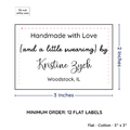 PPLR_HIDDEN_PRODUCT Large Text Only Label (2"x3"-Cotton)