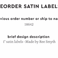 PPLR_HIDDEN_PRODUCT Reorder Previous Label Design - SATIN
