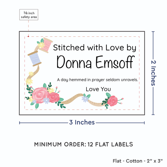 PPLR_HIDDEN_PRODUCT Thread and Flowers (2"x3" Cotton - 12 labels/set)