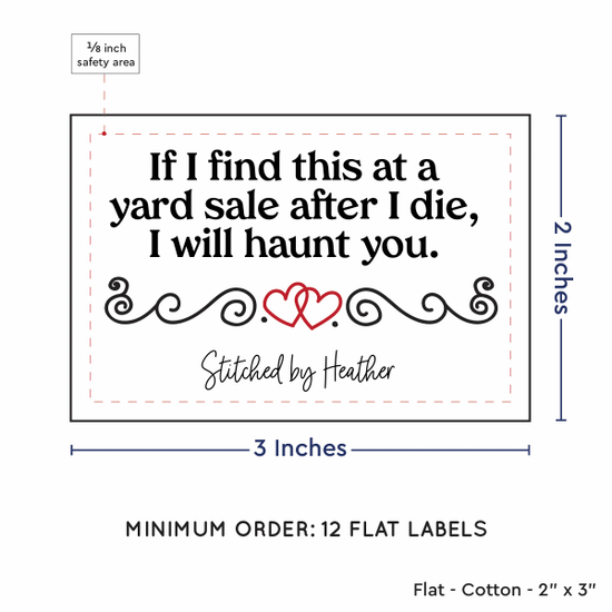 PPLR_HIDDEN_PRODUCT Double Heart Quote (2"x3" Cotton - 12 labels/set)