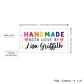 PPLR_HIDDEN_PRODUCT Rainbow Handmade with Love (2"x1"-Cotton)