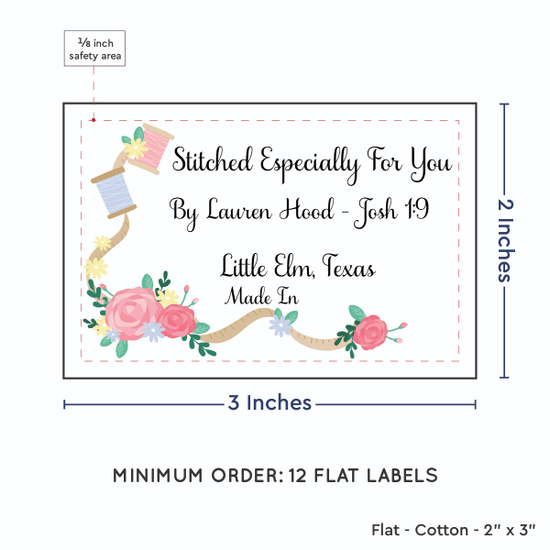 PPLR_HIDDEN_PRODUCT Thread and Flowers (2"x3" Cotton - 12 labels/set)