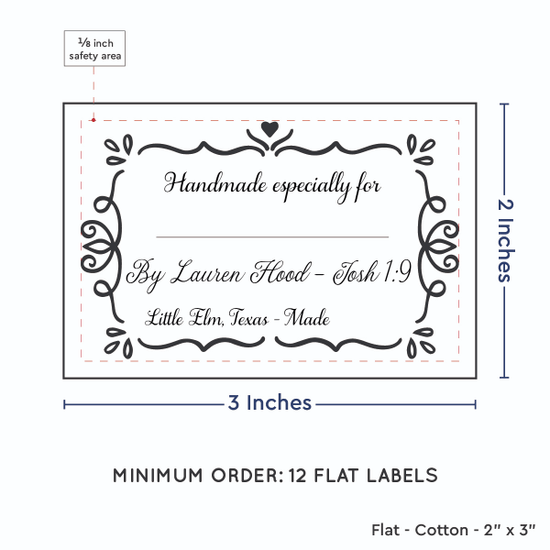 PPLR_HIDDEN_PRODUCT Swirl Accent Border with Fill in Blanks (2"x3" Cotton - 12 labels/set)