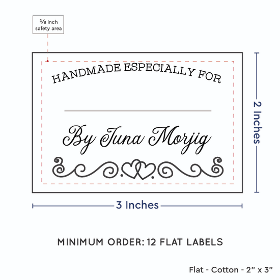 PPLR_HIDDEN_PRODUCT Double heart border with Fill in Blanks (2"x3" Cotton - 12 labels/set)
