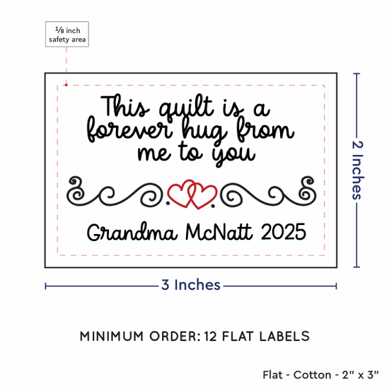 PPLR_HIDDEN_PRODUCT Double Heart Quote (2"x3" Cotton - 12 labels/set)