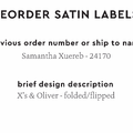 PPLR_HIDDEN_PRODUCT Reorder Previous Label Design - SATIN