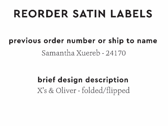 PPLR_HIDDEN_PRODUCT Reorder Previous Label Design - SATIN