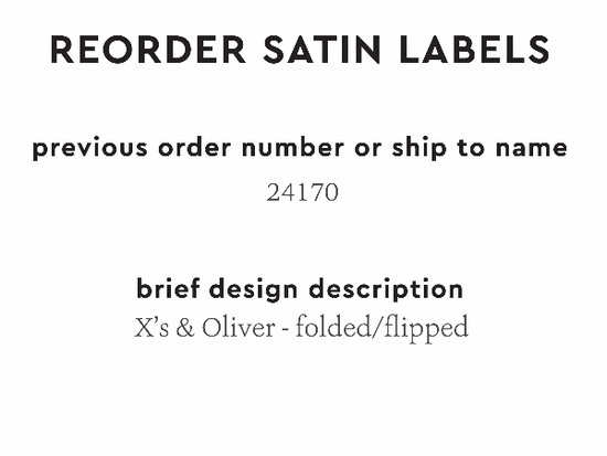 PPLR_HIDDEN_PRODUCT Reorder Previous Label Design - SATIN