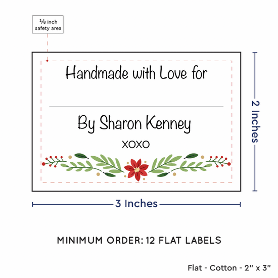 PPLR_HIDDEN_PRODUCT Festive Floral with Fill in Blanks (2"x3" Cotton - 12 labels/set)