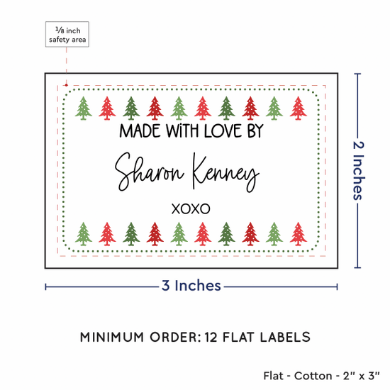 PPLR_HIDDEN_PRODUCT Christmas Trees (2"x3" Cotton - 12 labels/set)