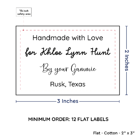 PPLR_HIDDEN_PRODUCT Large Text Only Label (2"x3"-Cotton)