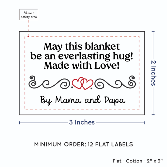 PPLR_HIDDEN_PRODUCT Double Heart Quote (2"x3" Cotton - 12 labels/set)