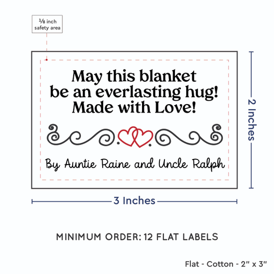 PPLR_HIDDEN_PRODUCT Double Heart Quote (2"x3" Cotton - 12 labels/set)