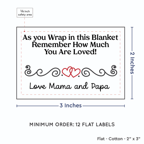 PPLR_HIDDEN_PRODUCT Double Heart Quote (2"x3" Cotton - 12 labels/set)