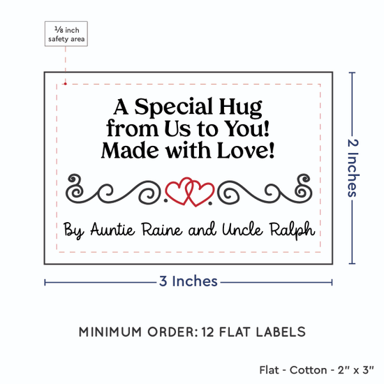 PPLR_HIDDEN_PRODUCT Double Heart Quote (2"x3" Cotton - 12 labels/set)