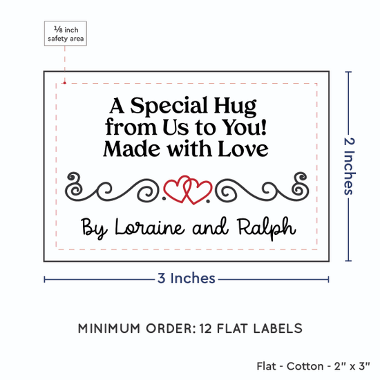 PPLR_HIDDEN_PRODUCT Double Heart Quote (2"x3" Cotton - 12 labels/set)